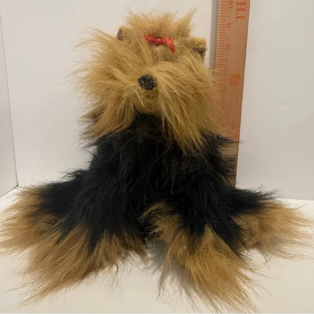 Ty Yappy the Yorkie dog Yorkshire Terrier red bow Plush Stuffed
